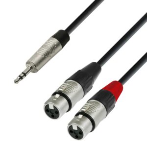 2x XLR Female to Stereo Jack 3.5mm, 3m